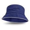 Royal Blue White Trim Bucket Hats